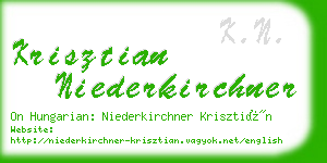 krisztian niederkirchner business card